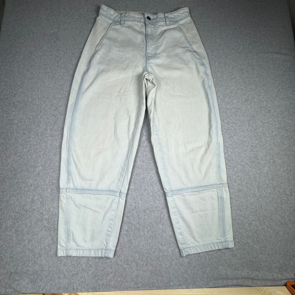 Everlane Utility Barrel Jean Light Wash High Rise Curved Leg Denim Pants 27 Reg